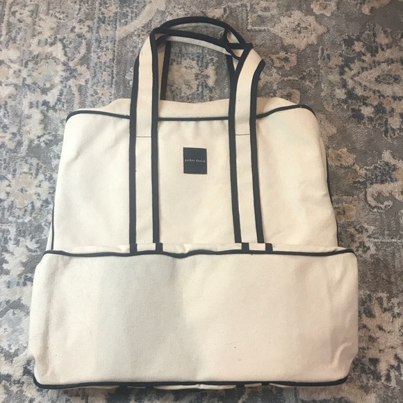 Parker Thatch Beige Canvas Tote Bag (Tennis) - Picture 4 of 9